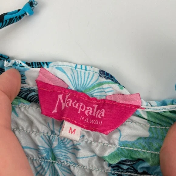 Naupaka Hawaii Womens Size M Hawaiian Beach Island Smocked Sundress Strappy - Picture 2 of 4